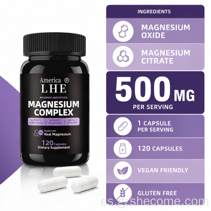 Shecome Complejo de Magnesio Cápsulas Salud Ósea
